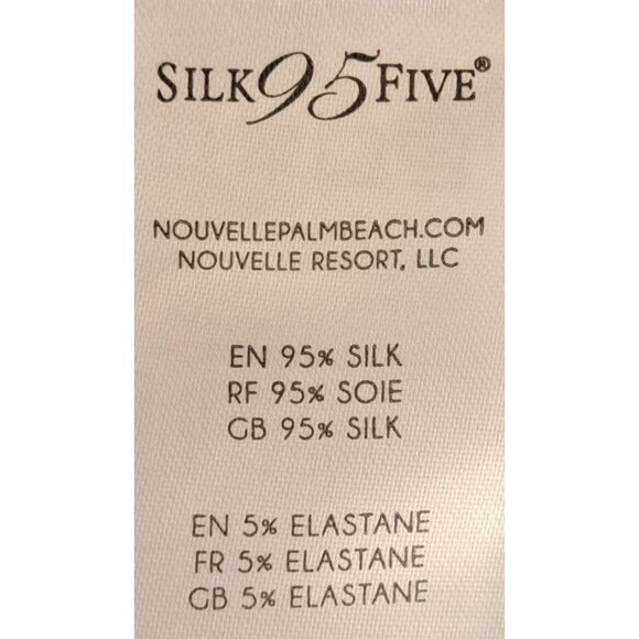 Nouvelle Palm Beach Women's L Royal Blue Silk Long Sleeve Blouse - Picture 8 of 8